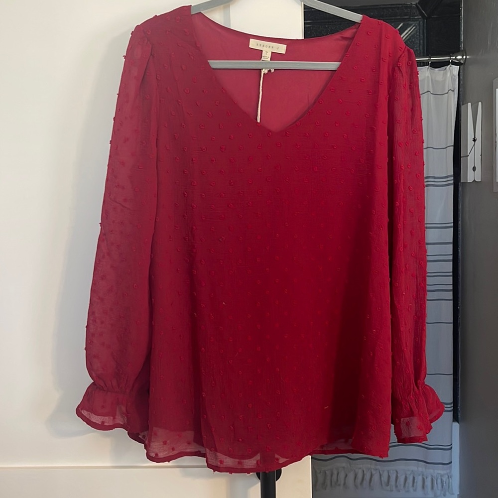 Red dress shirt